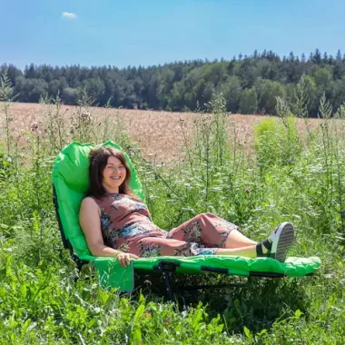 Шезлонг складной (светло-зеленый)(1780х670х300мм, макс. нагрузка 200кг) ISMA ISMA-FG-HY-8000LG