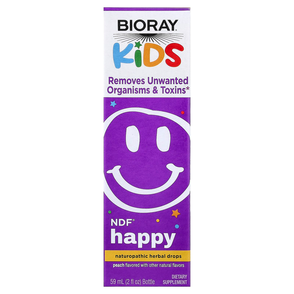 Bioray, NDF® Happy, для детей, персиковый вкус, 59 мл (2 жидк. унции)