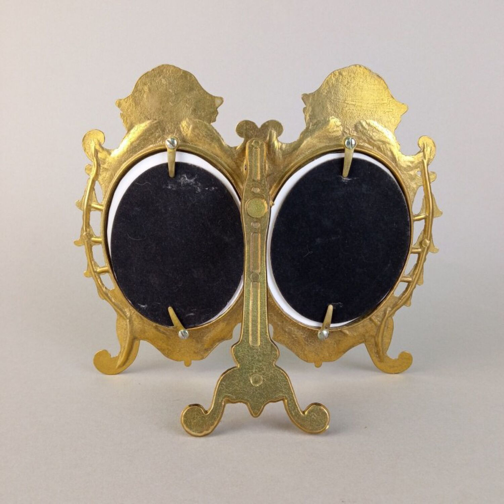 Двойная бронзовая рамка для фото