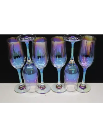 Бокалы для шампанского 6 штук Радужная коллекция