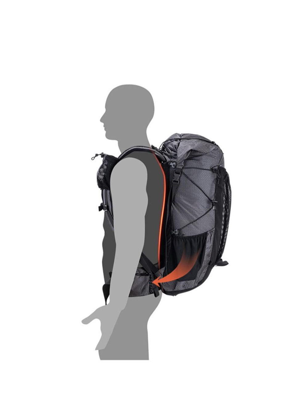 Рюкзак Naturehike Rock Series NH19BP095 60-65 л с рамой, dyneema, черный, 6927595761649