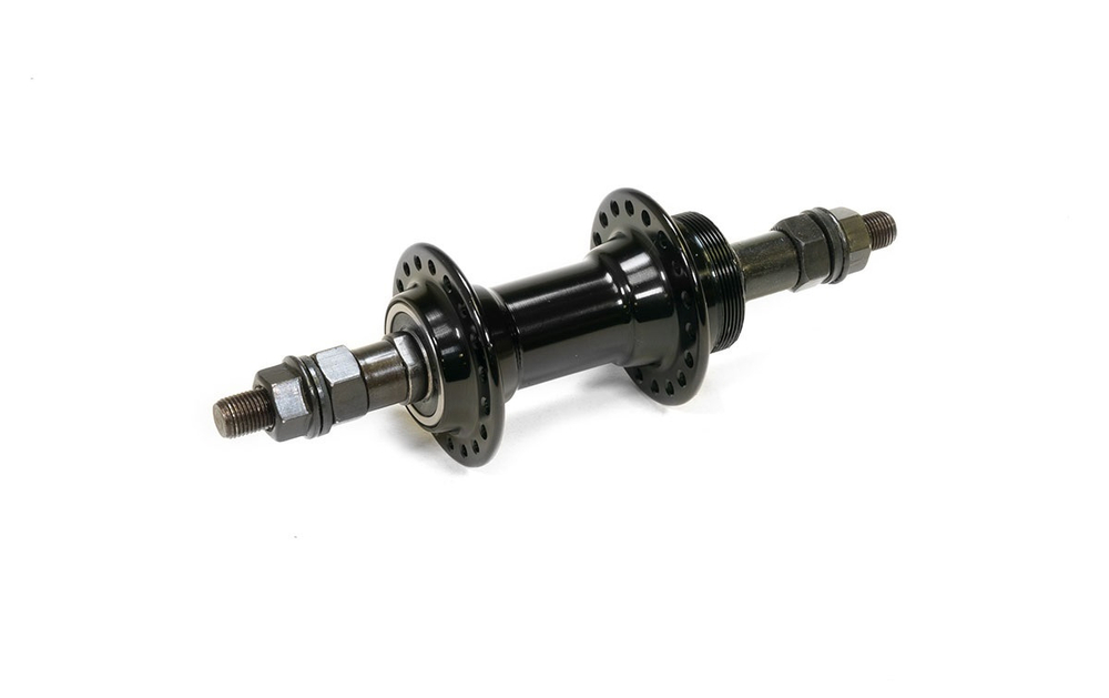 Втулка задняя WZ алюминий V-brake трещотка гайки, 32H ось 3/8''х135x175мм, на промах черная