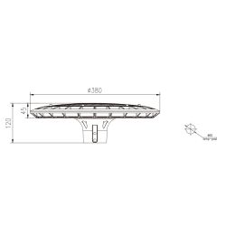 Светильник светодиодный садово-парковый ЭРА SPP-506-0-30K-060 60Вт 6000лм 3000K IP65 КСС Д черный