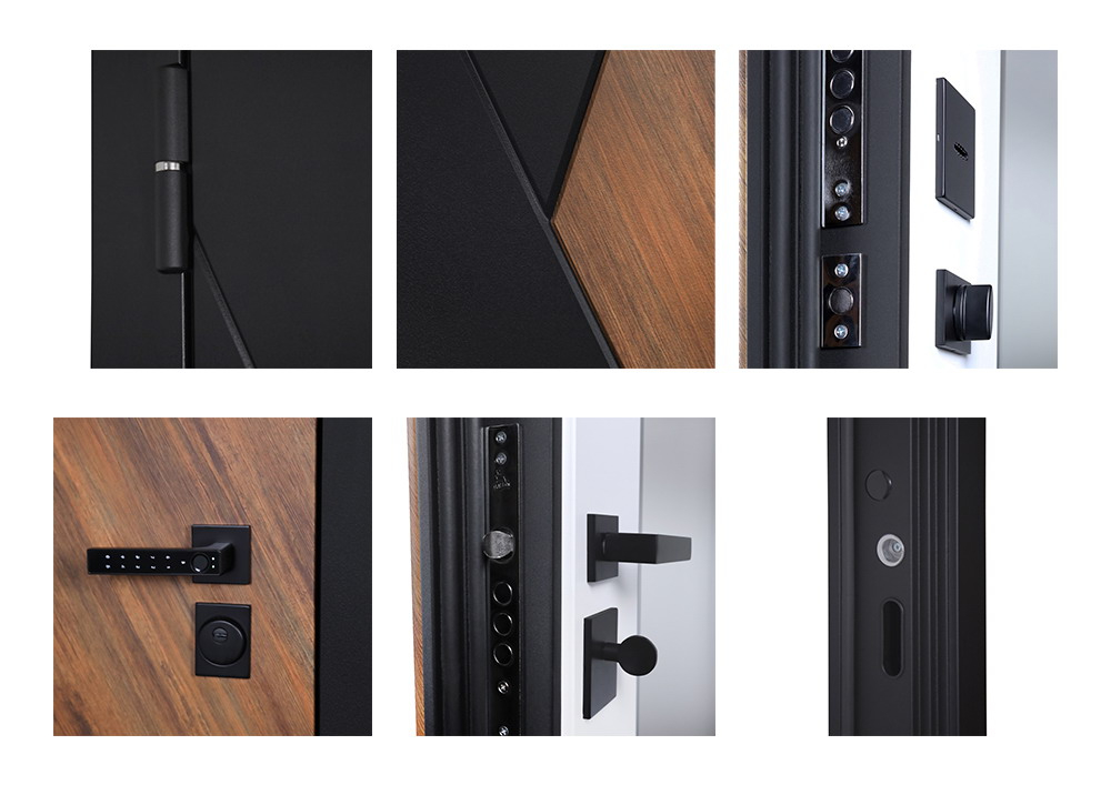 Стальная дверь "Plata" с зеркалом (умная дверная ручка). Заказная модель.