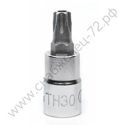 2025TH30 Торцевая головка cо вставкой TORX с отверстием 1/4" ТH30