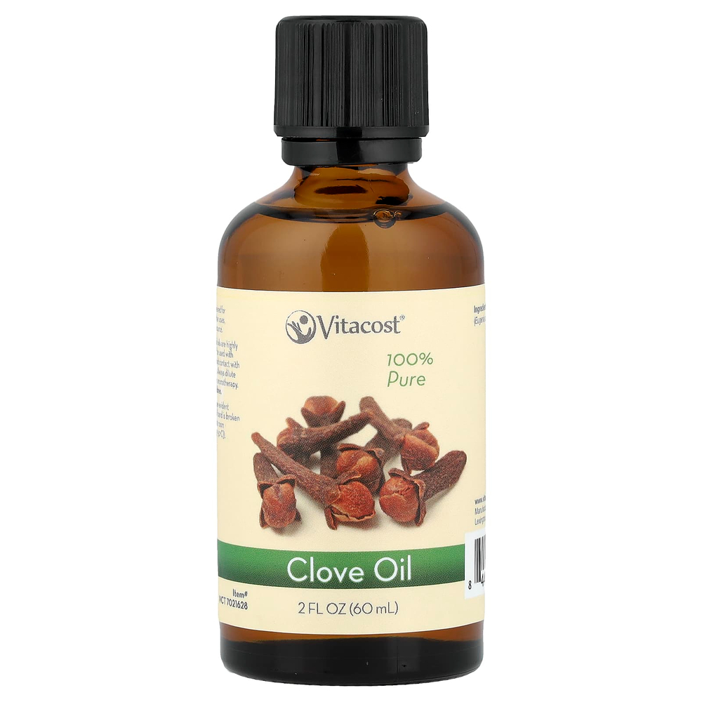 Vitacost, 100% чистое масло гвоздики, 60 мл (2 жидк. унции)