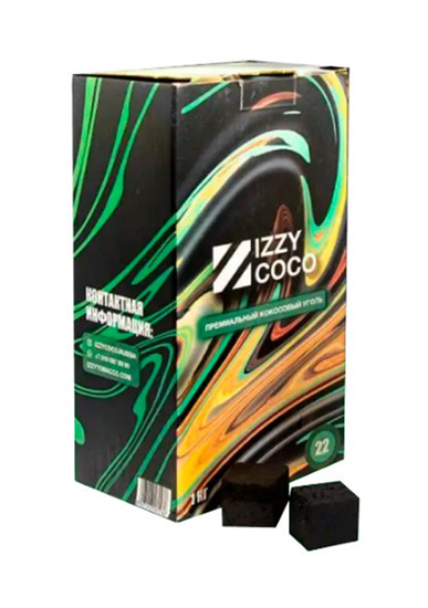 Уголь Izzy Coco 22//20 уп. в кор.