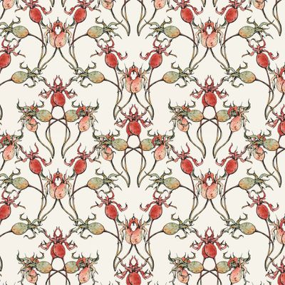 Плоды шиповника на бежевом