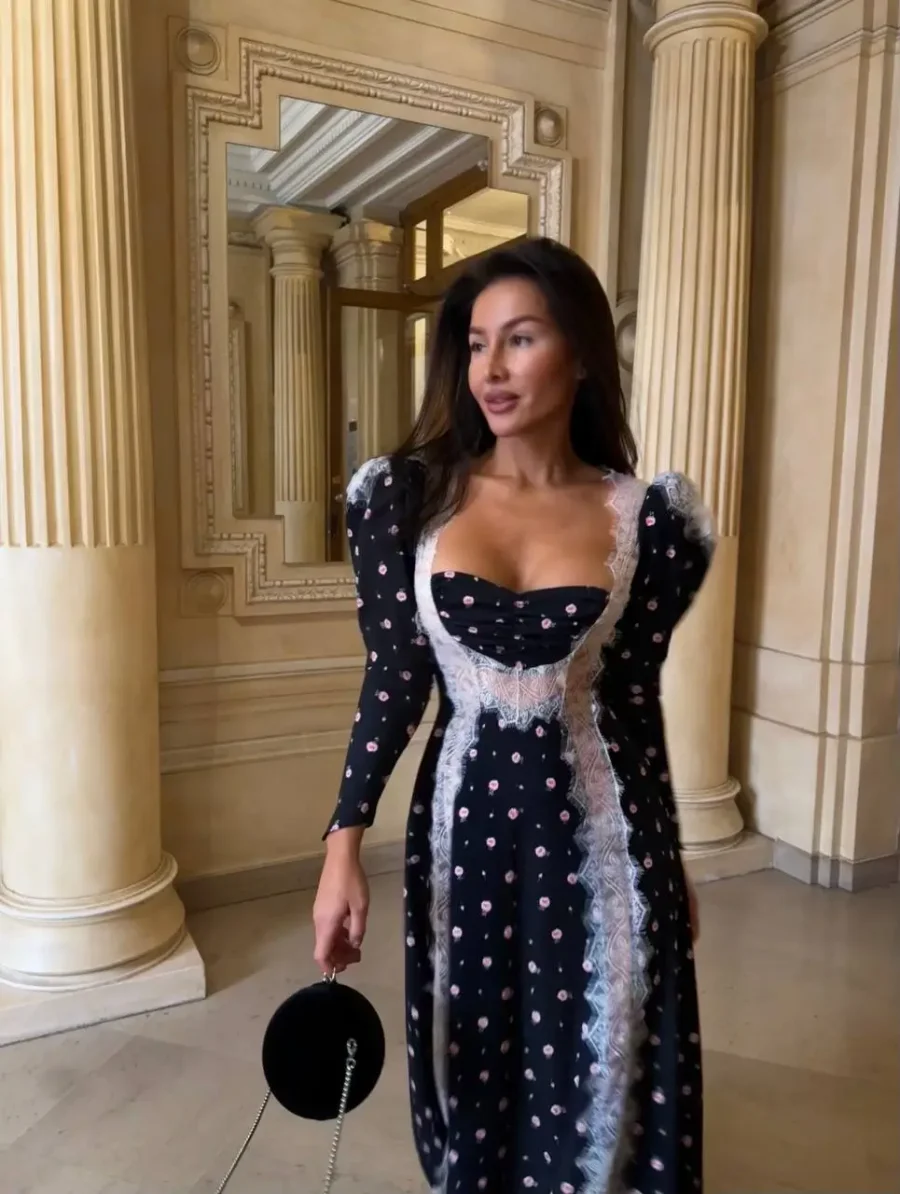 Платье Поцелуй Монмартра, Черный