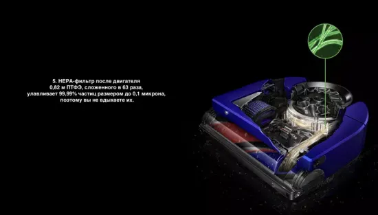 Робот-пылесос Dyson 360 Vis Nav, синий