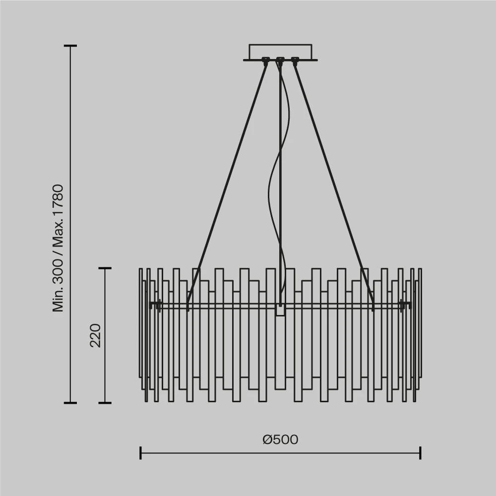 Подвесная люстра Maytoni COLISEO MOD136PL-06BS