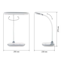 Настольный светильник ЭРА NLED-458-6W-W светодиодный белый | Светодиодные настольные лампы