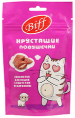 BIFF Лакомство для кошек Хрустящие подушечки с паштетом из баранины, 60 г