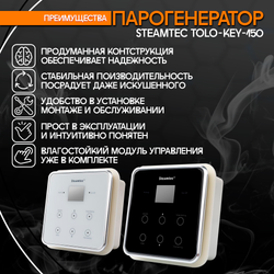 Steamtec TOLO KEY 150 - 15 кВт (ВЛАГОСТОЙКИЙ модуль управления), парогенератор для хамама и турецкой бани