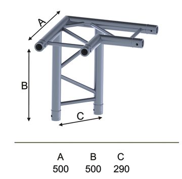 Involight IFX29-C12 - Угловой модуль для 3-х ферм 90*, плоский, 290х500 (6 шт CC29SET)