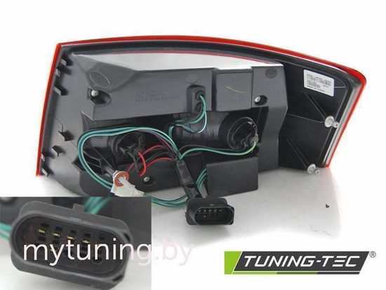 Задние фонари RED SMOKE LED BAR для Audi A6 C6