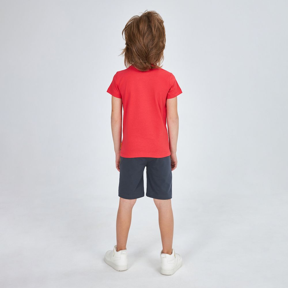 Красная футболка для мальчика с принтом KOGANKIDS