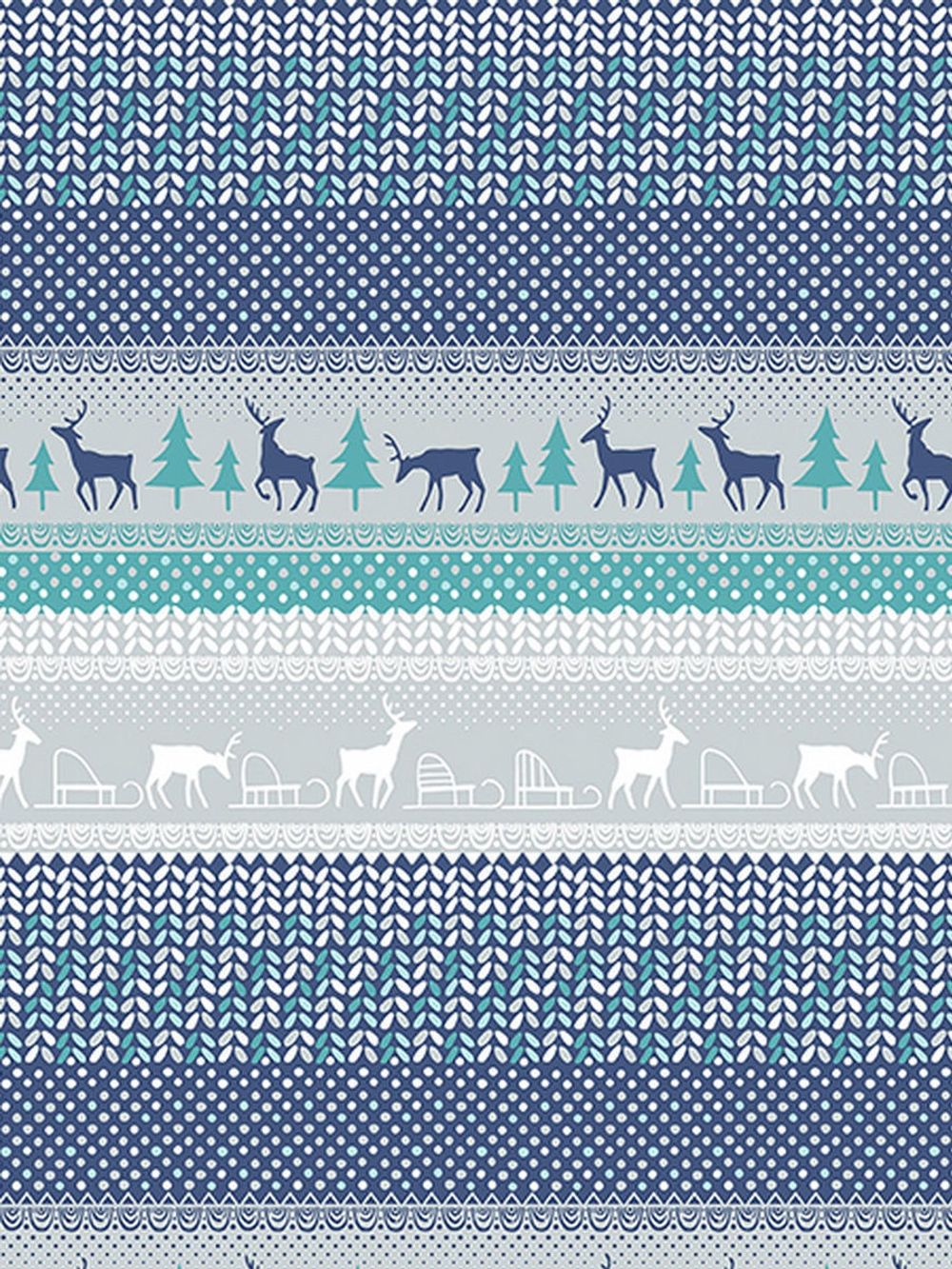 Пододеяльник перкаль Сказка "Скандинавия/Вязание" 2-спальный на молнии 175x215 см