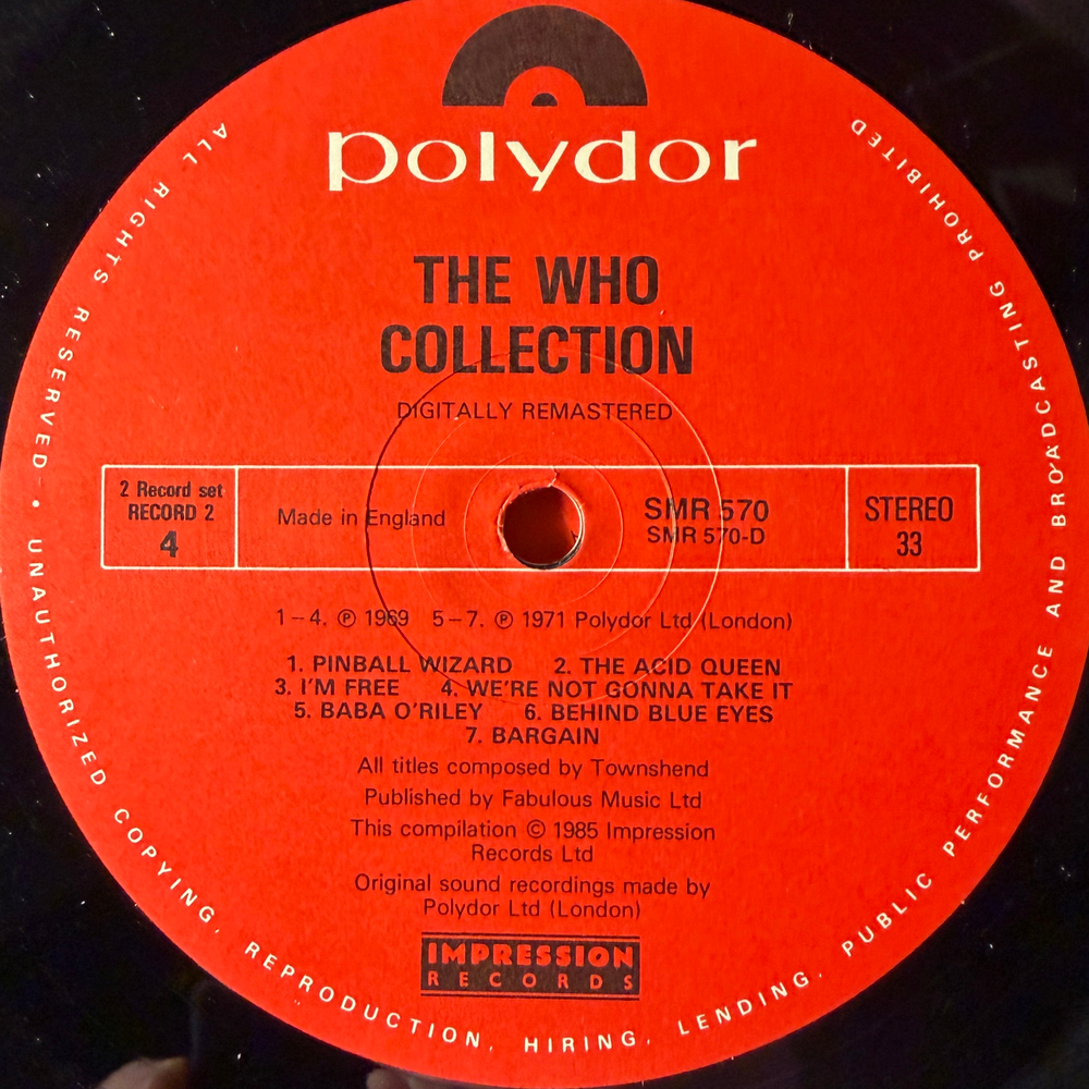 The Who ‎– Collection 2LP (Англия 1988г.)