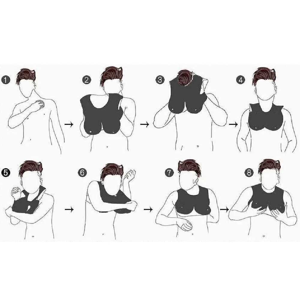 Накладная искусственная грудь топ на бретелях размер D