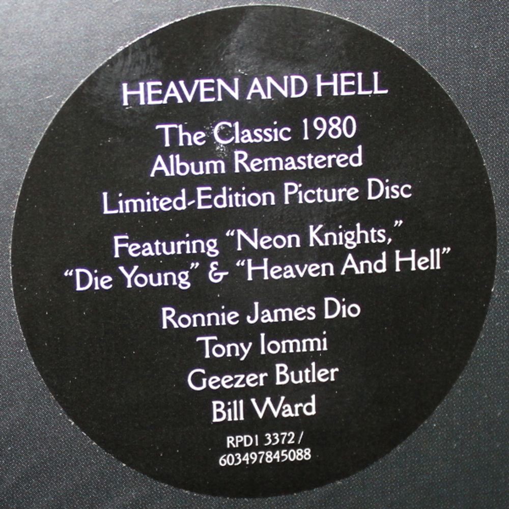 Black Sabbath / Heaven And Hell (Picture Disc)(LP)