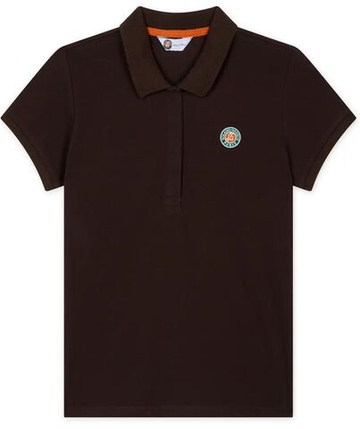 Женское теннисное поло Roland Garros Basic Islande Shirt - шоколадный