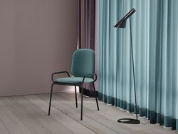 Стул Ror, 2 Frame, велюр, черный/зеленый