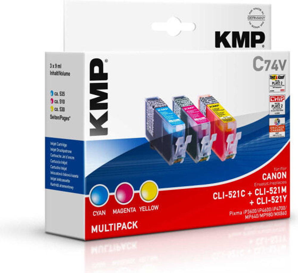 KMP C74V Голубой, Пурпурный, Желтый 3 шт 1510,0005