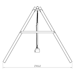 Деревянные качели с гибкими качелями