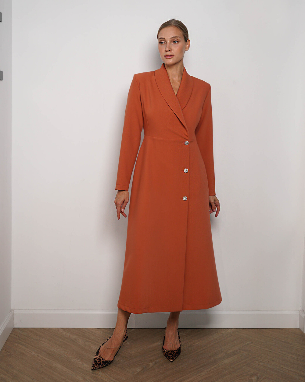 Платье "Элегантная особа" в теракотовом