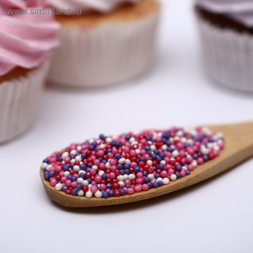 Бисер сиреневый, красный, розовый, серебро, 50 г