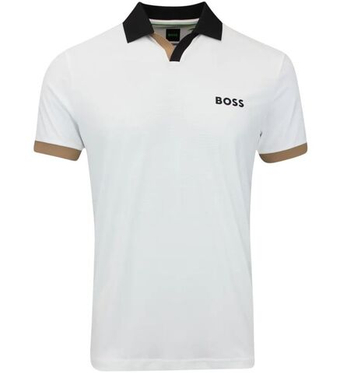 Мужское теннисное поло BOSS Palle TOC - white