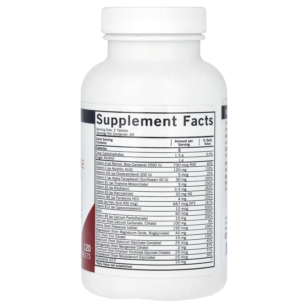 Kirkman Labs, жевательные мультивитамины и минералы для детей с ксилитолом, натуральные манго и персик, 120 таблеток