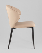 Стул обеденный Deia кремовая экокожа черные ножки