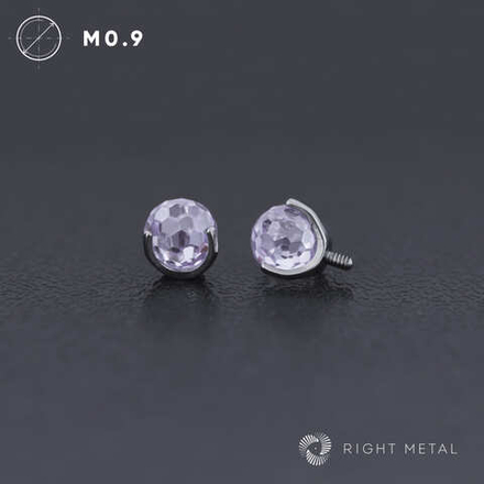 Ball 3-Prongs 4мм Faceted Amethyst