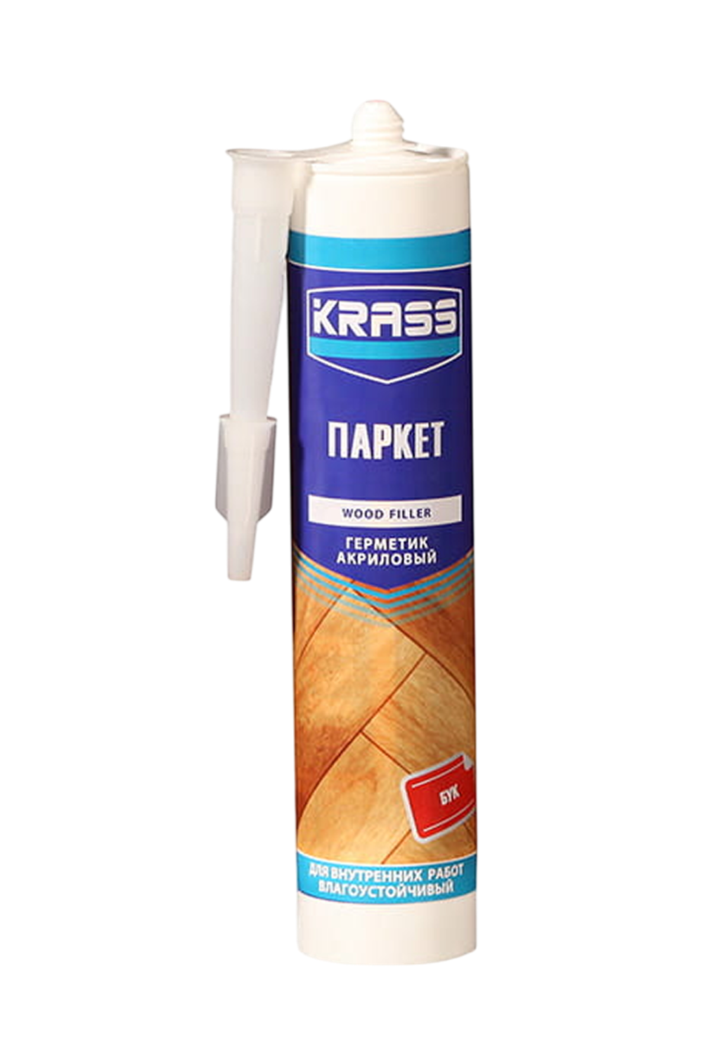 Герметик акриловый KRASS по дереву Паркет бук 0,300 л