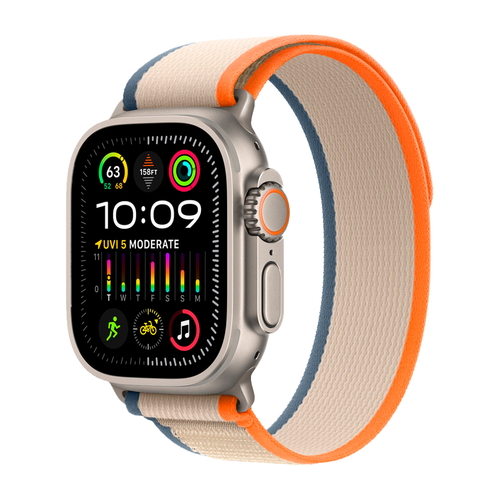 Умные часы Apple Watch Ultra 2 GPS + Cellular, 49mm, Trail Loop M/L, Orange/Beige (Оранжевый / Бежевый)