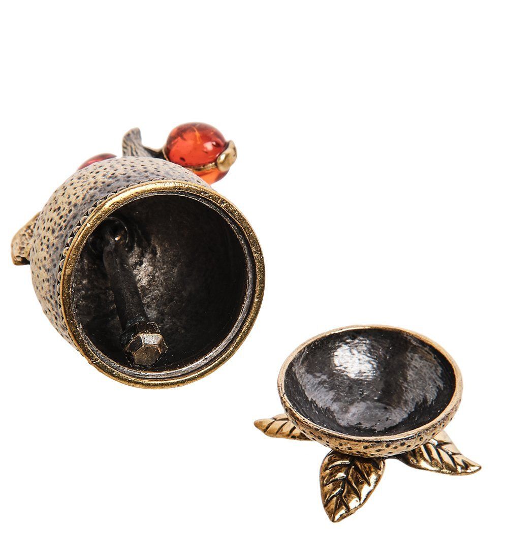 AM-2686 Колокольчик «Лимон» (латунь, янтарь)