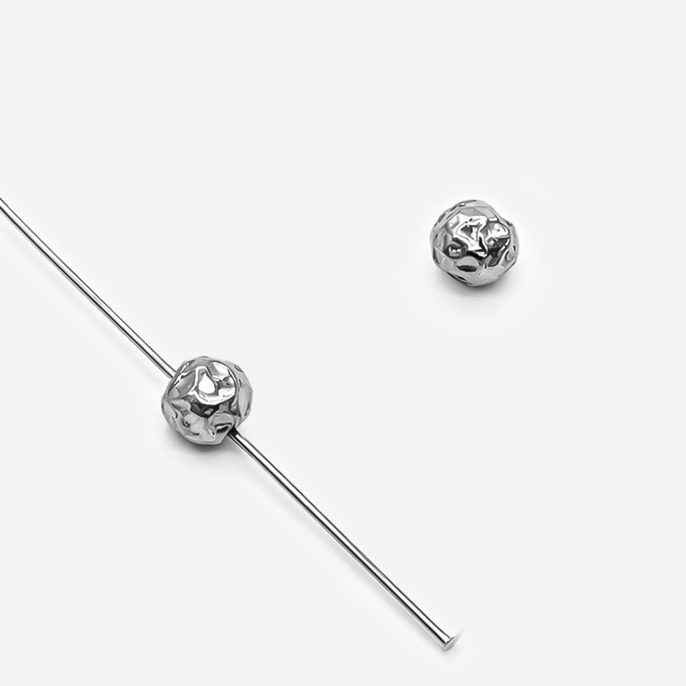 Бусина-разделитель рифленая, 4,5мм, сталь без покрытия