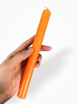 Свеча магическая оранжевая 20 см, 60г, 6 часов