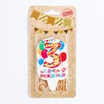 Свеча для торта цифра "Праздник" жёлтая "3", 6,5 см