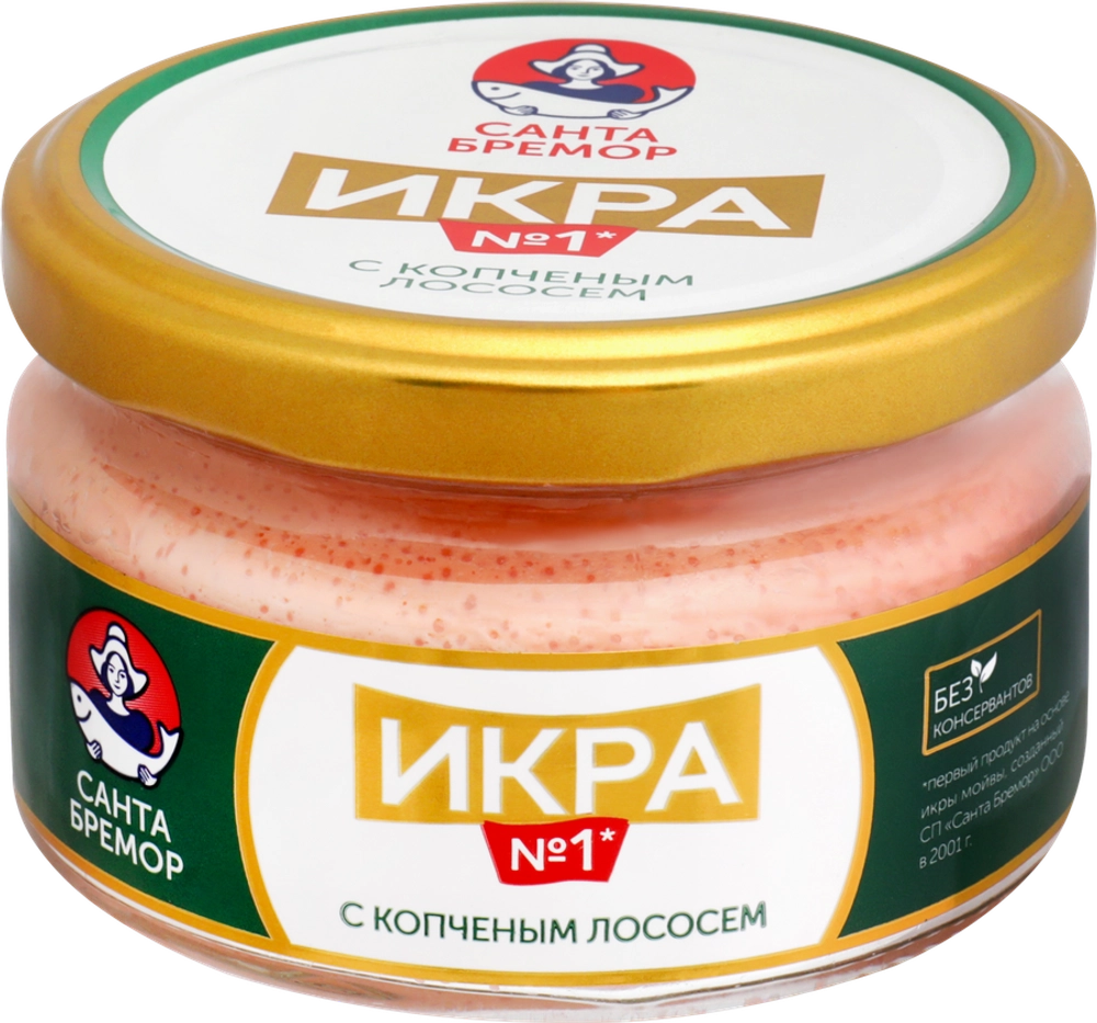 Икра мойвы №2 с копчен.лососем 180 гр 1/6 Беларусь