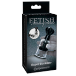 Вакуумная поршневая помпа "Super Suckers" для сосков (Цвет: прозрачный с черным)