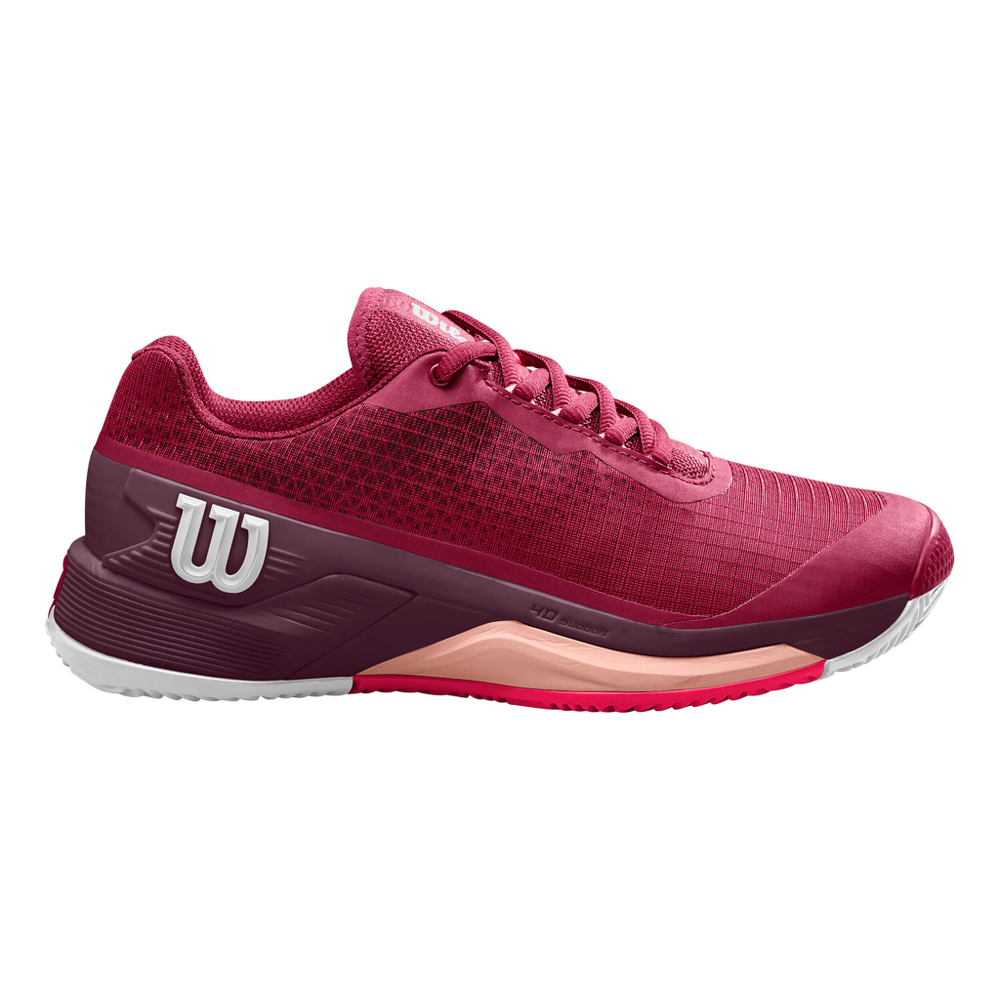 Женские теннисные кроссовки Wilson Rush Pro 4.0 Clay Court Shoe Women - Dark Red, Berry
