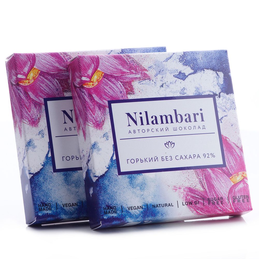 Шоколад Nilambari Веганский горький без сахара, 65 г