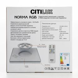 Citilux NORMA CL749K301 RGB Светильник с пультом Чёрный