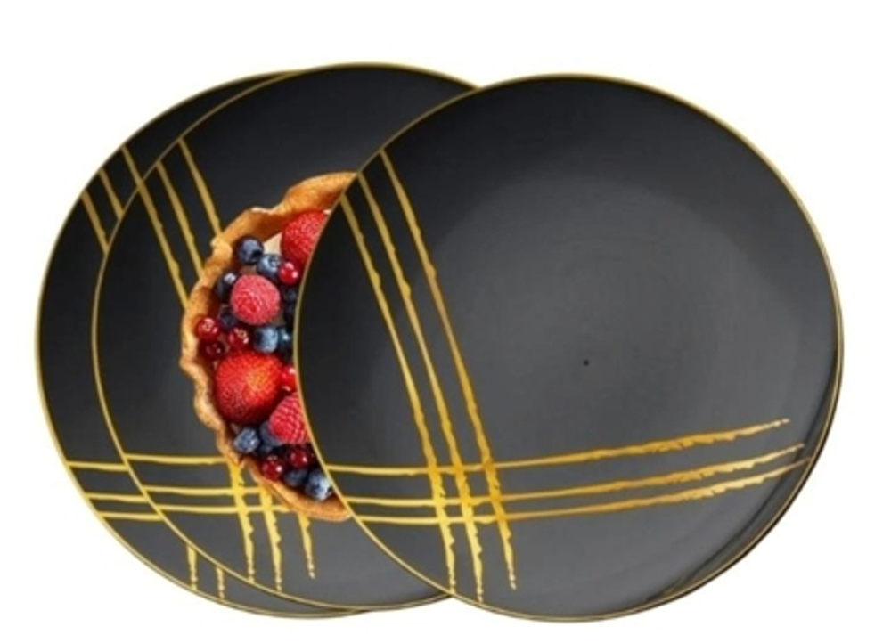 Тарелка Complement круглая РS черная Bleck Royale d=230мм/6шт