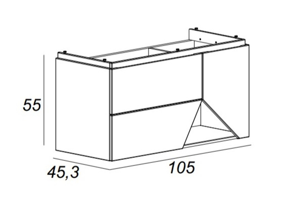 Мебель для ванной CEZARES 1973 106см Grigio nuvola 55224 + 50213