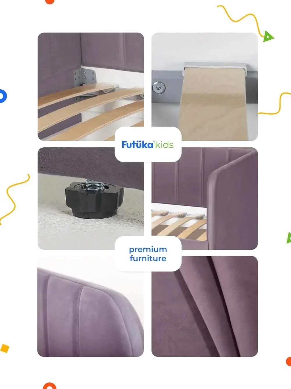 Диван - кровать 200х90 см Stitch ткань Микровелюр