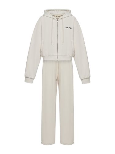 Бежевый хлопковый спортивный костюм